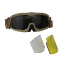 GOGGLE BKR ARMY CAMEL LENTE REMOVIBLE VISOR CARETA