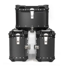 KIT MALETEROS IRON RACING ALUMINIO 45L + 37L (45X23X40 - 41X36X33CM) COLOR NEGROCAJA