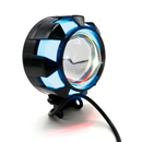 FARO AUXILIAR LED REDONDO LUZ BLANCA  CONTORNO AZUL