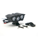 FARO AUXILIAR LED TIPO AGUILA 3 LEDS LUZ BLANCA C/ ALTA/BAJA Y ESTROBO