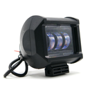 FARO AUXILIAR 3 LED LUPA LUZ BLANCA CONTORNO AZUL C/ ALTA/BAJA Y ESTROBO