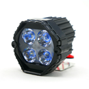 FARO AUXILIAR REDONDO 4 LED LUZ BLANCA C/ ALTA/BAJA Y ESTROBO