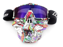 GOGGLES IRON RACING IR-800/191 MASCARA DIABLO ARMADO LENTE AZUL VISOR CARETA