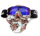 GOGGLES IRON RACING IR-800/172  MASCARA DIABLO ARMADO LENTE AZUL VISOR CARETA