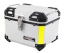 MALETERO IRON RACING 45L COLOR BLANCO C/ REFLEJANTE CAJA