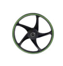 RIN DELANTERO COMPLETO P/ AT 110RT XT 110RT II COLOR NEGRO/VERDE 1.40X17