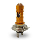 FOCO RASEN LED H4 LUPA LUZ AMARILLA/BLANCA CUERPO DORADO