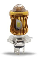 FOCO RASEN LED H4 LUPA LUZ BLANCA/AMARILLA CUERPO PLATEADO