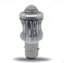 FOCO RASEN LED BA20D LUPA LUZ BLANCA/AMARILLA CUERPO PLATA ENTRADA BOLA