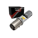 FOCO RASEN LED BA20D LUPA LUZ AMARILLA/BLANCA CUERPO PLATA ENTRADA BOLA