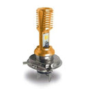 FOCO RASEN LED H4 LUPA LUZ AMARILLA /BLANCA CUERPO DORADO