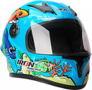 CASCO MASUDA INFANTIL CERRADO IR-109 AQUA KIDS COLOR AZUL CLARO