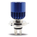 FOCO DE FARO LED H4 6 LED LUZ BLANCA CON CARCASA AZUL