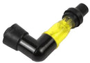 CAPUCHON BUJIA 90° COLOR AMARILLO TRANSPARENTE CHUPON