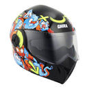 CASCO INFANTIL GHIRA ABATIBLE GH-KIDS ZOO COLOR NEGRO NARANJA TALLA XS
