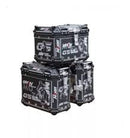 KIT MALETEROS IRON RACING ALUMINIO 41*36*33CM*1 45*23*40CM*2 COLOR NEGRO