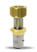 FOCO DE FARO LED MEDIA VUELTA 8 LADOS (DORADO)