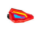 PROTECTOR DE PUÑOS TIPO CARRERA CON LUZ NEON (ROJO)