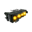 FARO LED RECTANGULAR 5 LUPAS CON HALO INTERMEDIO, (AMARILLO BLANCO ROJO)