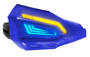 PROTECTOR DE PUÑOS TIPO CARRERA CON LUZ NEON AZUL CON DIRECCIÓN