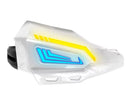 PROTECTOR DE PUÑOS TIPO CARRERA CON LUZ NEON BLANCO CON DIRECCIONALES