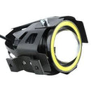 FARO LED LUPA LUZ BICOLOR AMARILLO-BLANCO CON OJO DE DIABLO ROJO-AZUL