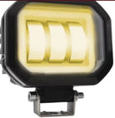 FARO CUADRADO CON LUPA LUZ FIJA Y ESTORBO CONTORNO AZUL ( BLANCO AMARILLO)