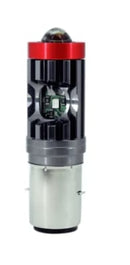 FOCO DE FARO LED CON LUPA COLOR BLANCO AMARILLO Y LUZ AZUL