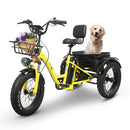 MOTOBICI ELECTRICA DE 3 RUEDAS  S13 COLOR AMARILLO