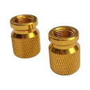 TAPON DECORATIVO PARA VALVULA EN FORMA DE DIAMANTE DORADO