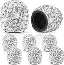 TAPON DECORATIVO PARA VALVULA EN FORMA DE DIAMANTE PLATA
