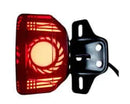 CALAVERA STOP HIPERLED MODELO DIABLO P/ FT 125 COLOR ROJO BLANCO AMARILLO