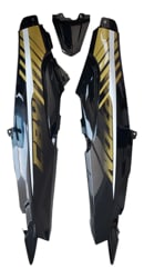 CUBIERTAS TRASERAS IZQ DER P/ CRYPTON 110 COLOR NEGRO DORADO CUBIERTA DE ASIENTO