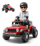 CARRO ELECTRICO INFANTIL HONEY WHALE BDQ-808 COLOR ROJO 3-8 AÑOS C/ LUZ LED 4KM/H-MAX
