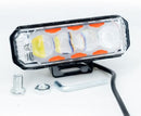 FARO LED LUZ AMARILLA BLANCA 4 LES CON ESTROBO LATERAL ROJO AZUL