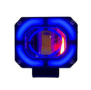 FARO AUXILIAR LED CUADRADO CON LUPA LUZ BLANCO/ AMARILLO 18W 3000LM/ 6000LM 12V-80V