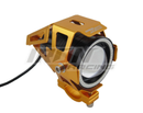 FARO AUXILIAR HYPER LED LUPA OJO DE DIABLO Y DE ANGEL 12V 18W 6000K 2000LM CUERPO DORADO EXPLORADORA