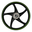 RIN TRASERO COMPLETO P/ AT 110RT XT 110RT II COLOR NEGRO VERDE