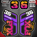STICKER GRANDE BARRAS LOGO FOX COLOR MORADO