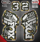 STICKER GRANDE BARRAS LOGO FOX  VERDE MILITAR