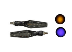 DIRECCIONAL IRON RACING LED IR1009 LUZ AMARILLA/AZUL EFECTO RUNNING