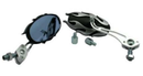 ESPEJO DECORATIVO IRON RACING FUEGO FURIA COLOR NEGRO/PLATA