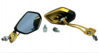 ESPEJO DECORATIVO IRON RACING FENIX COLOR NEGRO/DORADO