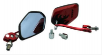 ESPEJO DECORATIVO IRON RACING FENIX COLOR NEGRO/ROJO