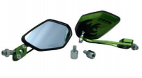 ESPEJO DECORATIVO IRON RACING FENIX COLOR NEGRO/VERDE