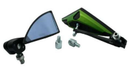 ESPEJO DECORATIVO IRON RACING TRIANGULO COLOR NEGRO/VERDE