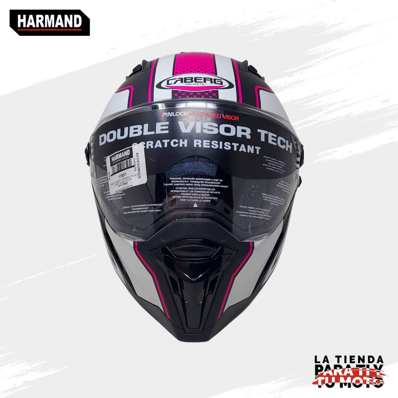 CASCO CABERG CERRADO TALLA S STUNT BLADE COLOR NEGRO/ROSA