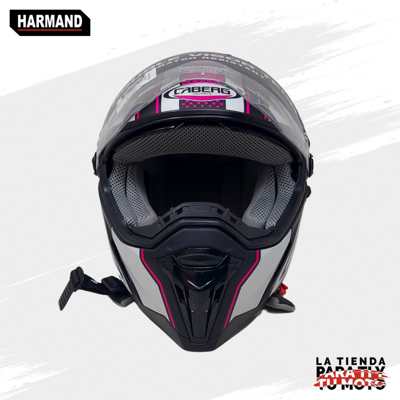 CASCO CABERG CERRADO TALLA S STUNT BLADE COLOR NEGRO/ROSA