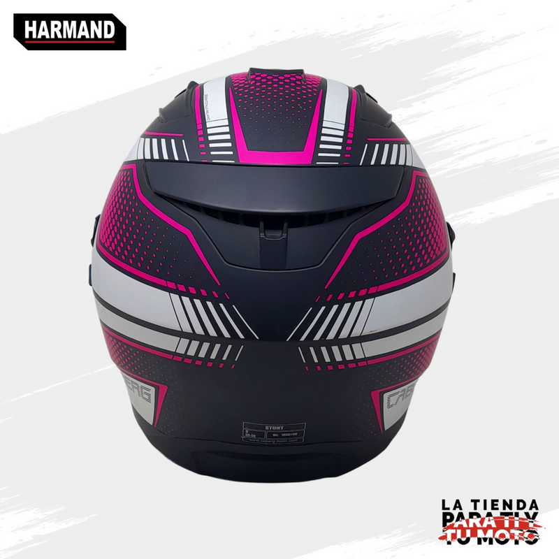 CASCO CABERG CERRADO TALLA S STUNT BLADE COLOR NEGRO/ROSA