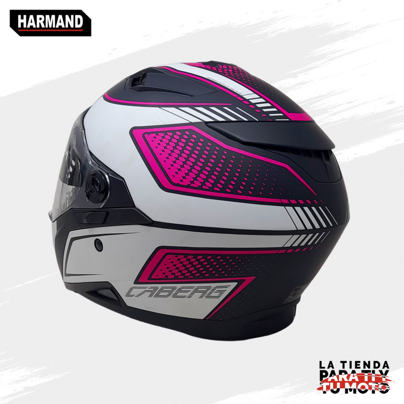 CASCO CABERG CERRADO TALLA S STUNT BLADE COLOR NEGRO/ROSA